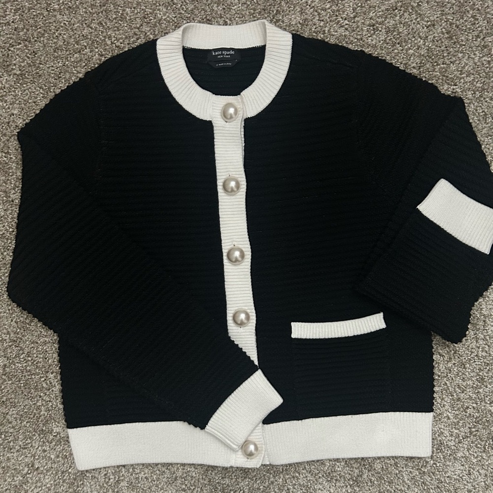 Kate Spade Colorblock Lady Sweater Jacket NWOT